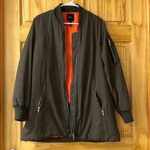 Long bomber jacket